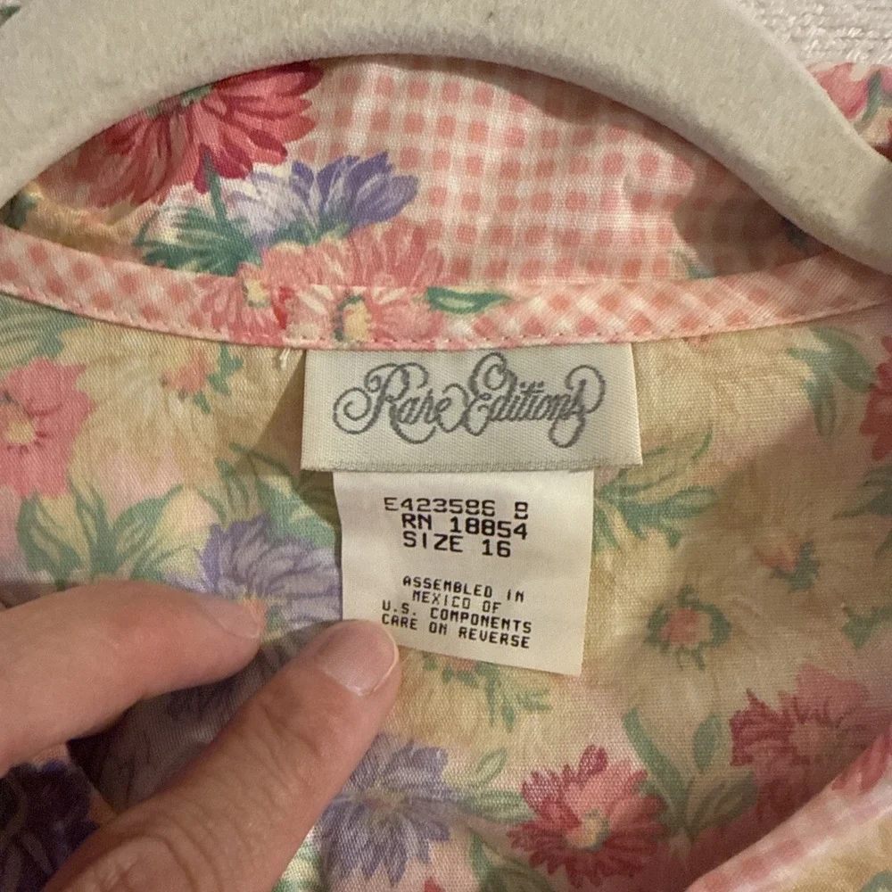 Vintage Rare Editions Girls 16 Floral Prairie Maxi Dress Cottagecore Puff Sleeve